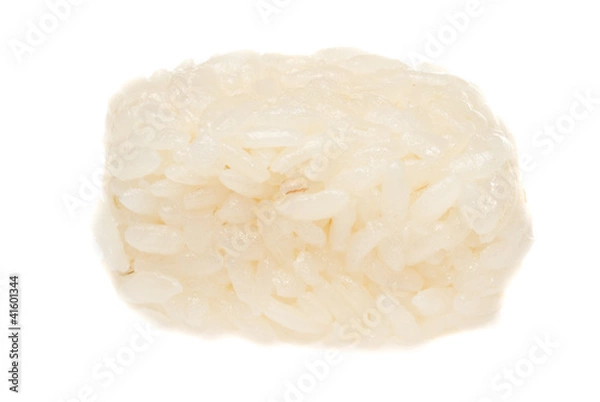 Fototapeta The boiled Chinese rice  on a white background
