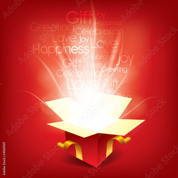 Obraz Card with magic giftbox