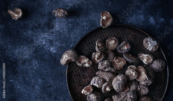 Obraz black and white beans on plate