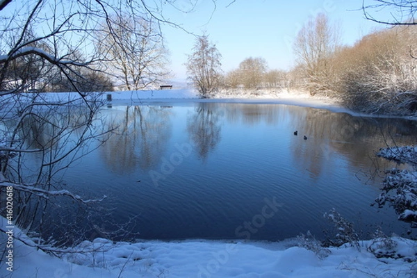 Obraz Winterlandschaft mit See