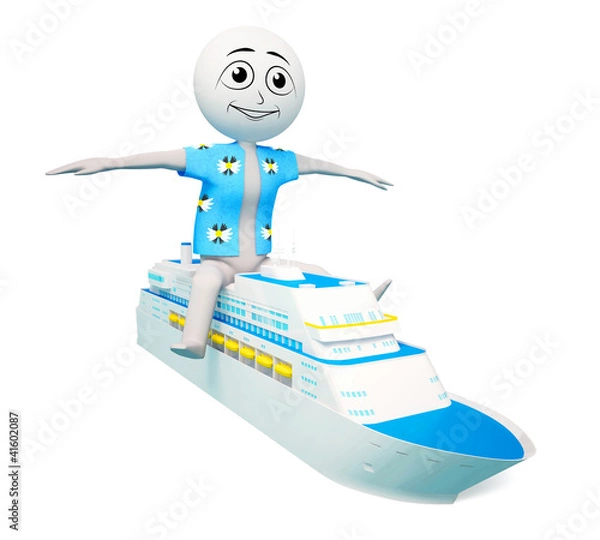 Fototapeta Man on the ship