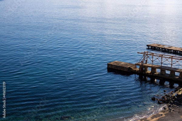 Fototapeta Yalta, Crimea, November 26, 2020, Swallow's Nest, views of the sea and the castle