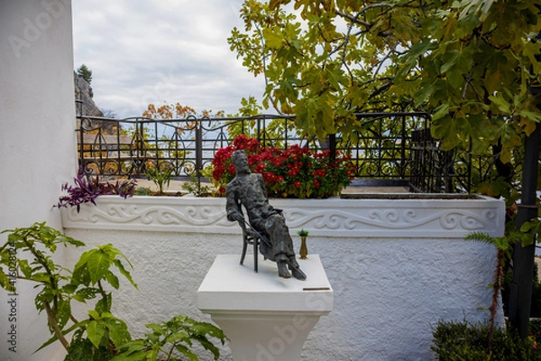 Fototapeta Gurzuf, Crimea, November 27, 2020, Chekhov's dacha and sea view