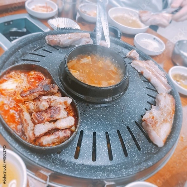 Fototapeta 삼겹살 pork belly