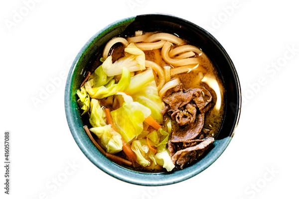 Obraz 吉田のうどん。日本の麺。山梨県富士吉田市の名産。