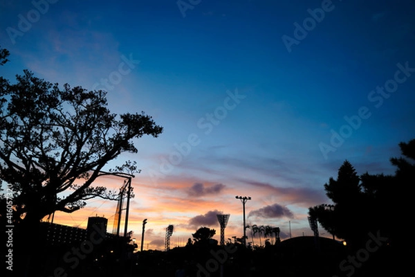 Obraz ノスタルジックな夕暮れ　もの悲しげなイメージ