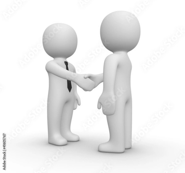 Obraz Handshake between two businessman