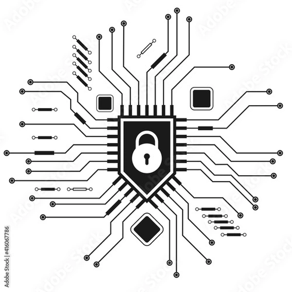 Obraz Cyber Security Icon.