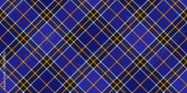 Obraz cornflower blue main color school uniform checkered repeatable diagonal fabric texture for plaid, tablecloths, shirts, tartan, clothes, dresses, bedding