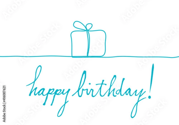 Fototapeta Happy Birthday vector design for greeting cards