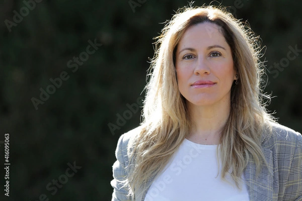 Fototapeta woman face portrait with backlight