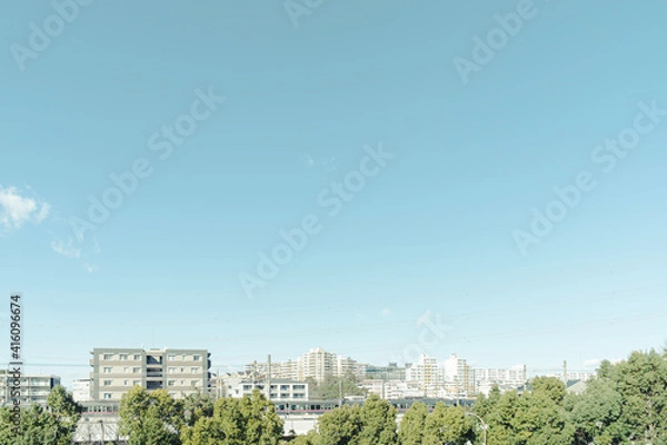 Obraz 日本の住宅街と空