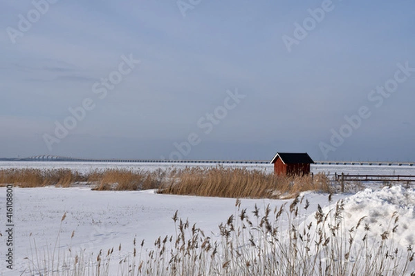 Obraz The Oland Bridge in winter season
