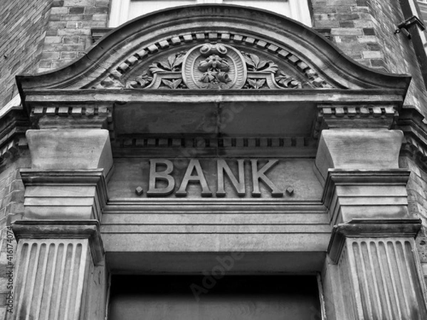 Obraz Bank Doorway Sign