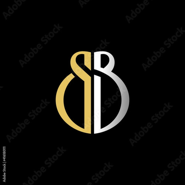Obraz sb initial logo design vector icon symbol luxury