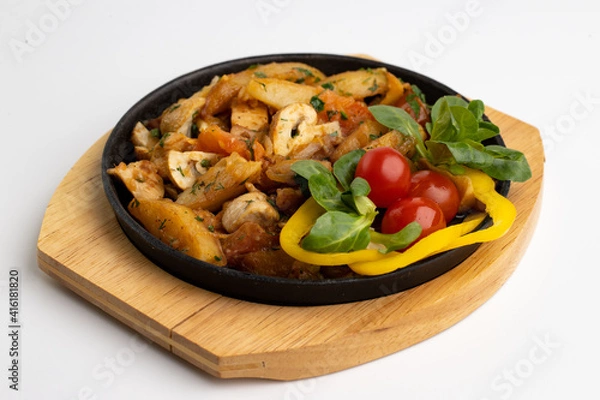 Obraz baked chicken with vegetables