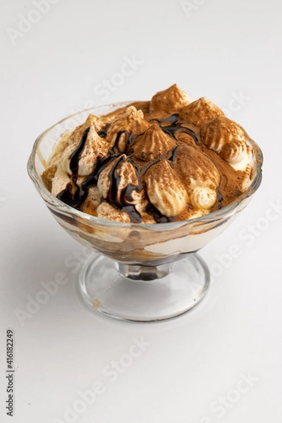 Fototapeta cream with chocolate