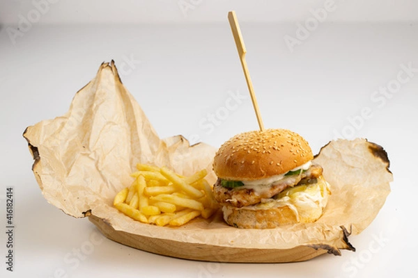 Obraz burger and fries