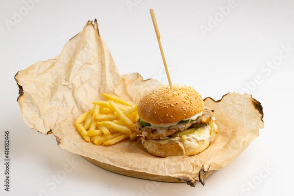 Obraz burger and fries 