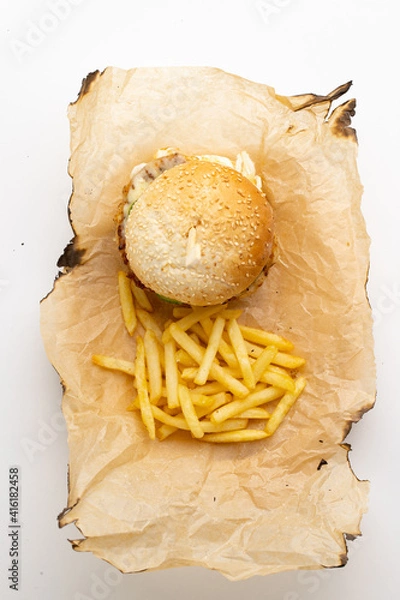 Obraz burger and fries
