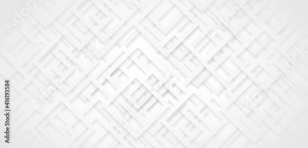 Fototapeta Grey white abstract stripe background geometry shine and layer element vector for presentation design. Suit for business, corporate, institution, party, festive, seminar, and talks.	
