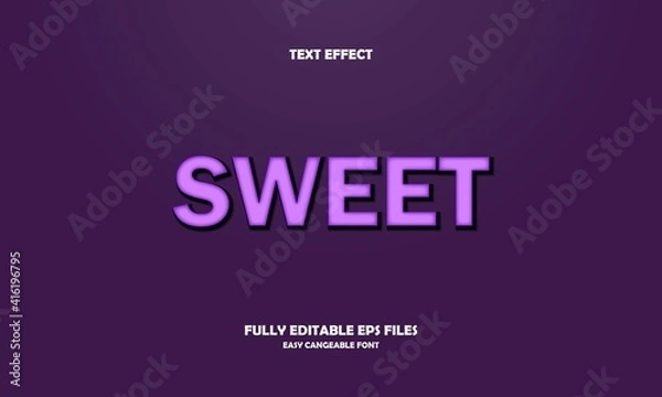 Fototapeta sweet style editable text effect