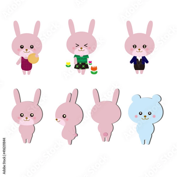 Fototapeta うさぎオリジナルキャラクター