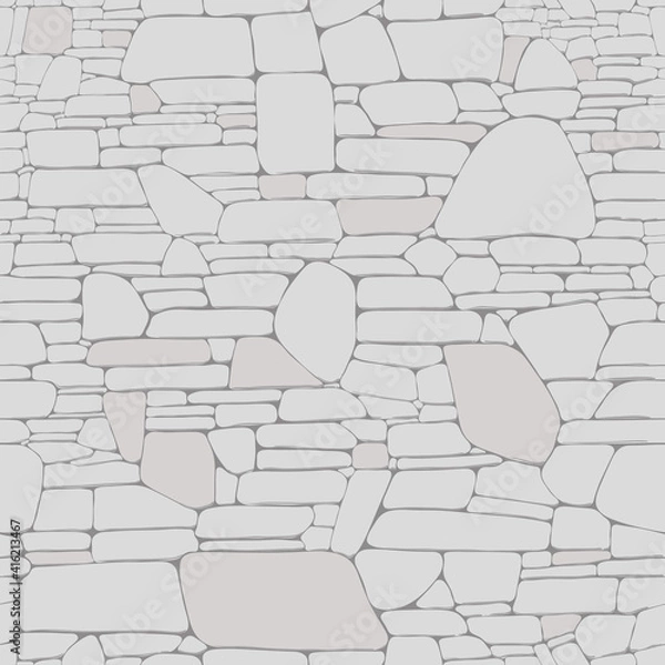 Obraz vector seamless gray stone wall texture