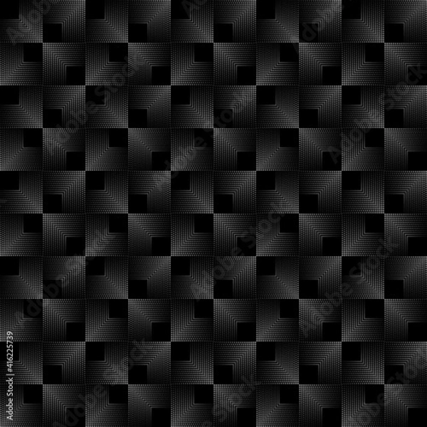 Fototapeta Seamless dotted overlapping pattern rhombus texture