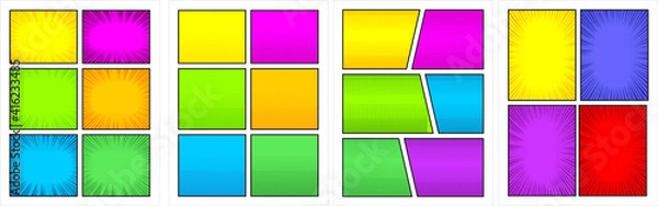 Obraz Comic blank template background