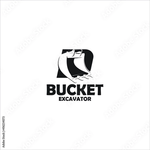 Fototapeta Excavator Bucket Mining ,Haul  dirt Dumping , Hydraulic , Machine   Logo Designs image