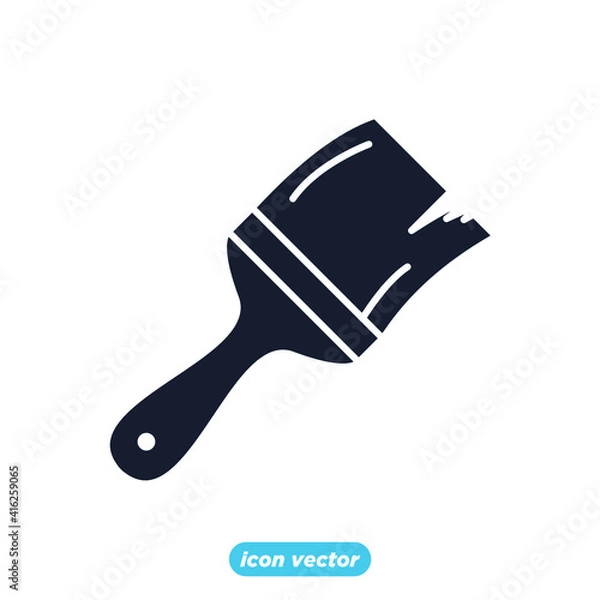 Fototapeta paint brush icon. paint brush symbol template for graphic and web design collection logo vector illustration