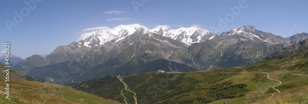 Obraz massif du mont blanc vu du col du joly