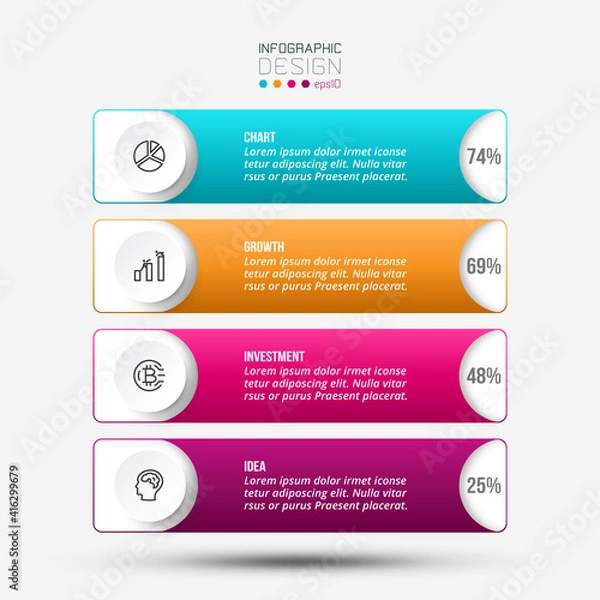 Obraz Vector business infographic template design.
