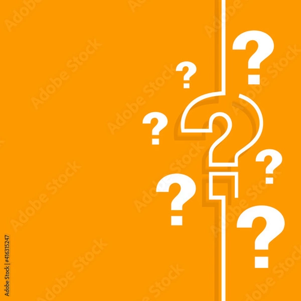 Fototapeta Question mark sign icon, vector illustration. Flat design style with long shadow. FAQ button. Asking questions. Ask for help. Question mark stamp. Need information. Query.