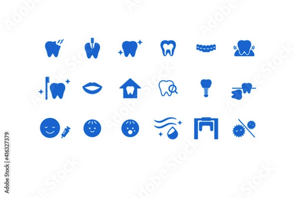 Fototapeta 歯科アイコン