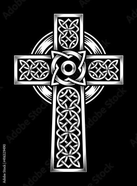 Fototapeta Vector celtic cross. Ethnic ornament.