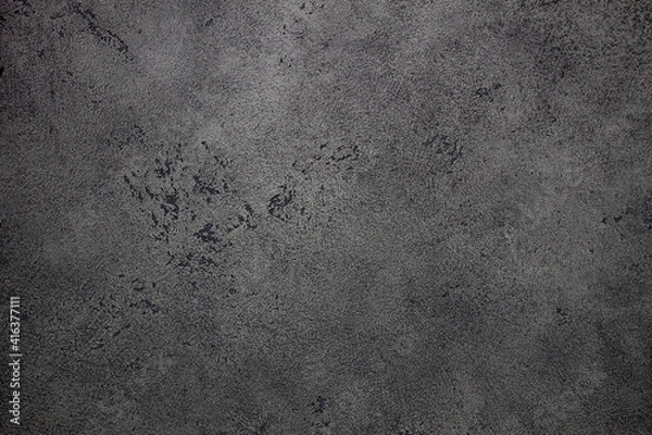 Fototapeta Designed dark stucco background (plastered wall texture).
