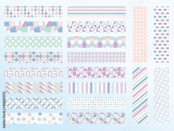 Fototapeta 幾何学模様のマスキングテープ