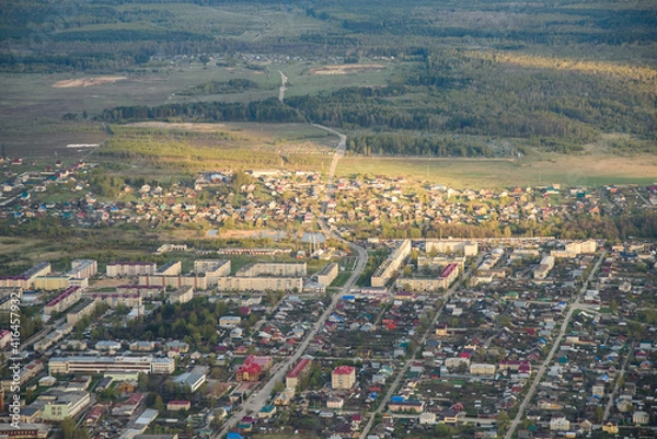 Obraz aerial view of the village