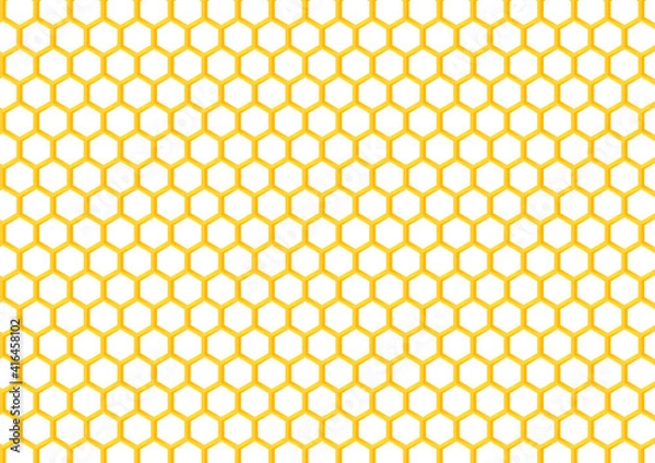 Fototapeta 蜂蜜　ハニー　ハチの巣　枠　背景　壁紙