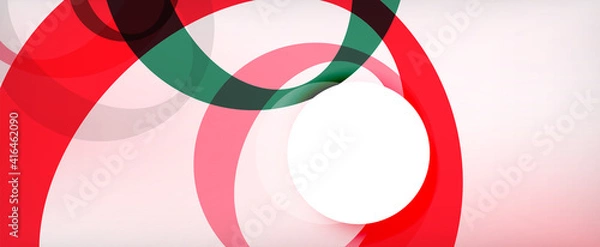 Fototapeta Ring geometric shapes, o letter repetition wallpaper. Abstract background for business or technology presentations, internet posters or web brochure covers