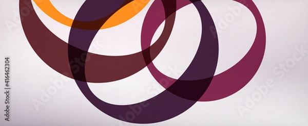 Fototapeta Ring geometric shapes, o letter repetition wallpaper. Abstract background for business or technology presentations, internet posters or web brochure covers