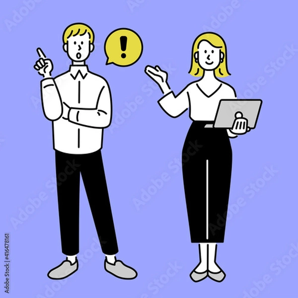 Obraz ビジネス、説明、アクションセット