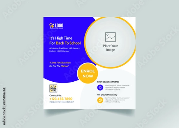 Obraz Back to school social media post template