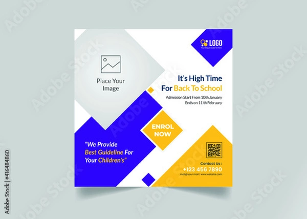 Obraz Back to school social media post template