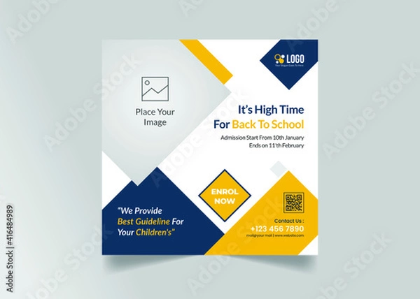 Obraz Back to school social media post template