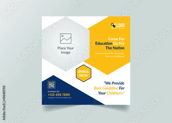 Obraz Back to school social media post template