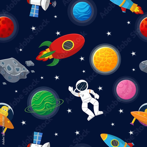 Obraz Planet pattern with constellations and stars.