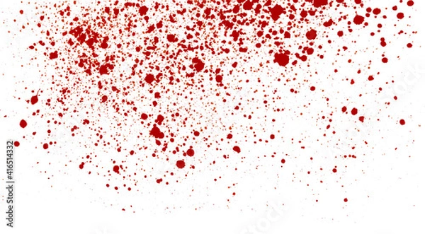 Obraz Blood splashed isolated on white background